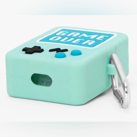 Blue Game Over Silicone Earbud Case Cover Compatible With Apple AirPods NEW - Picture 2 of 4